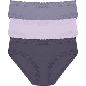 Natori Women’s Bliss Girl Brief 3-Pack(Twilight Haze/Purple Pearl/Greystone)