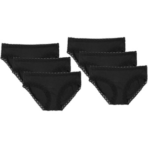 Natori Women’s Bliss Girl Brief 6-pack(Black)