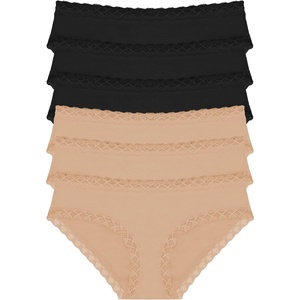 Natori Women’s Bliss Girl Brief 6-pack(Black/Black/Black/Cafe/Cafe/Cafe)