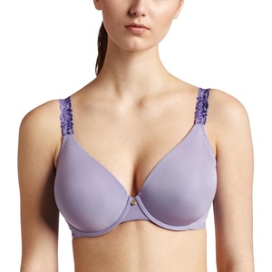 Natori Women’s Body Double with Lace Full Fit Contour(Crocus/Blue Hyacinth)