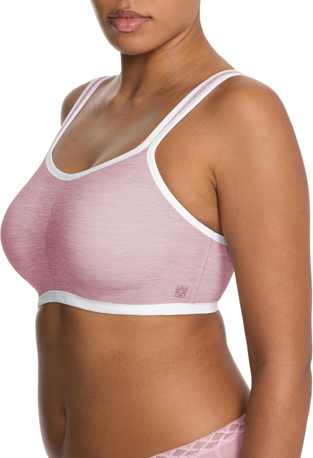 image:imageNatori Womens Natori Yogi Contour Convertible Sports BraPink Velvet HeatherLght Ivory
