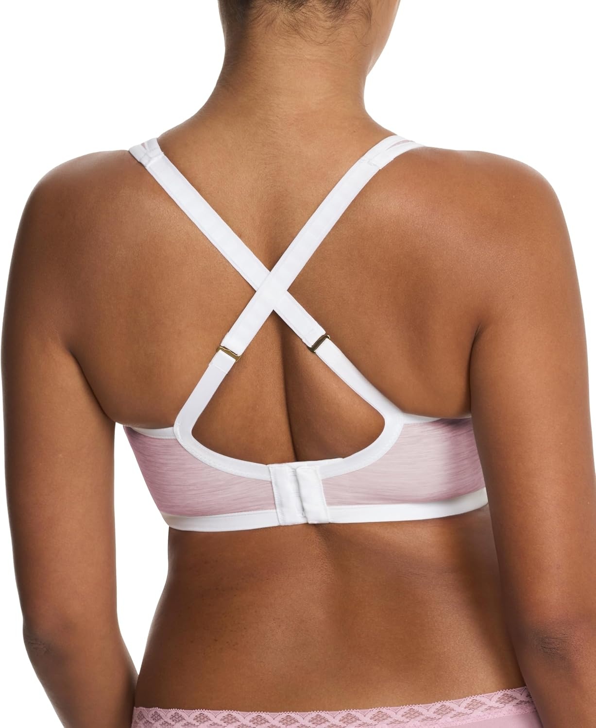 image:imageNatori Womens Natori Yogi Contour Convertible Sports BraPink Velvet HeatherLght Ivory