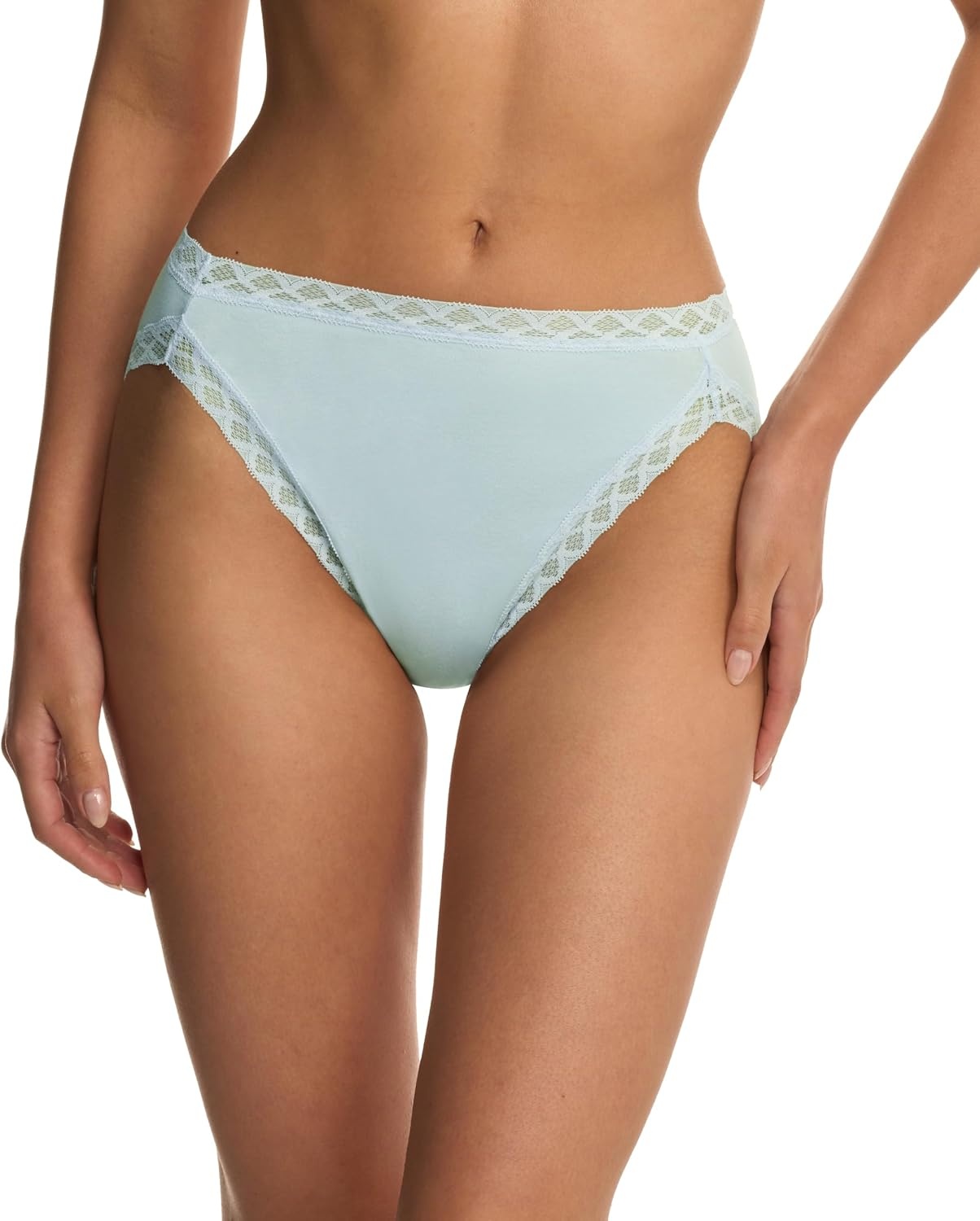 image:imageNatori Womens Pima Bliss French Cut Briefs 3 PackIvry RseSky GreenDelicte Rse