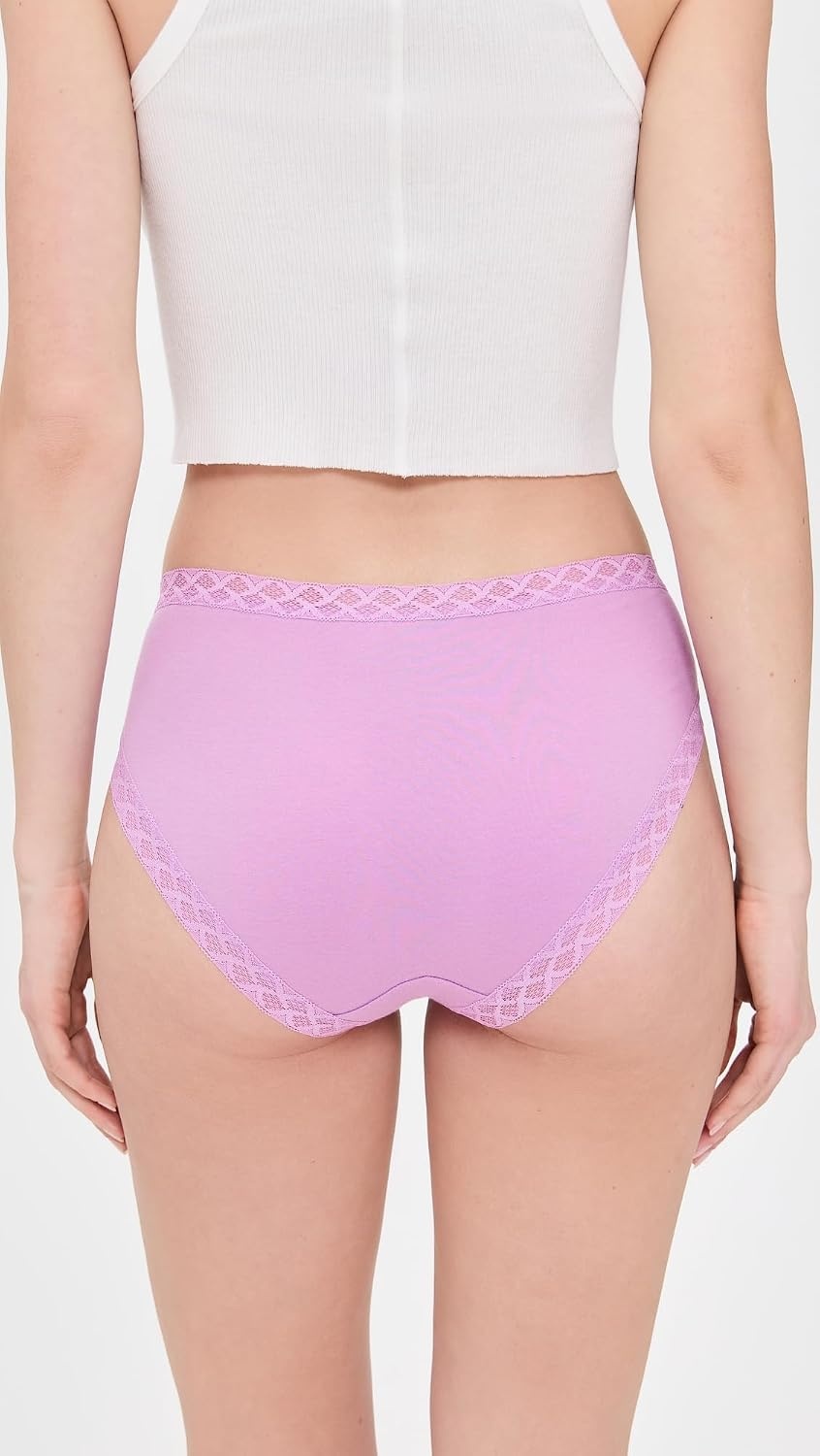 image:imageNatori Womens Pima Bliss French Cut Briefs 3 PackMinkNickelPale Pansy
