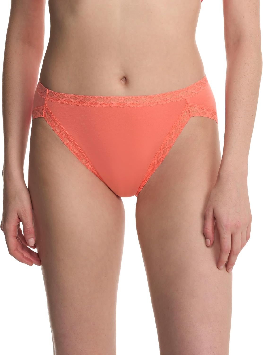 image:imageNatori Womens Pima Bliss French Cut Briefs 3 PackNeon CoralGreystonePaprika
