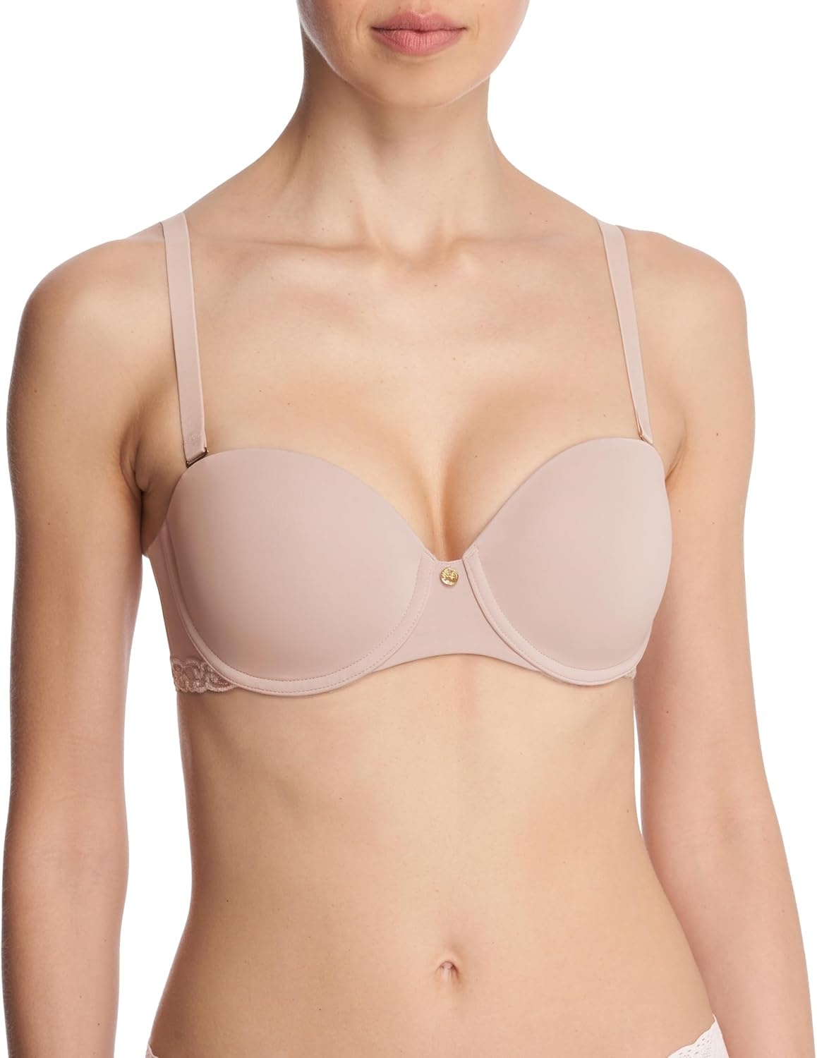 image:imageNatori Womens Pure Luxe Strapless Contour UnderwireRose BeigePink Pearl