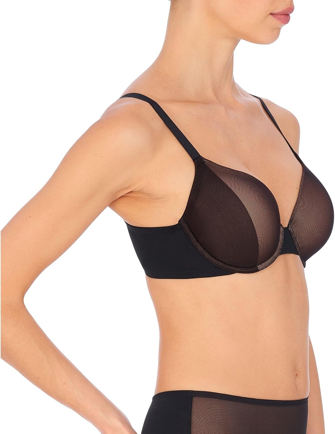 image:imageNatori Womens Side Effect Side Support ContourBraBlackCafe