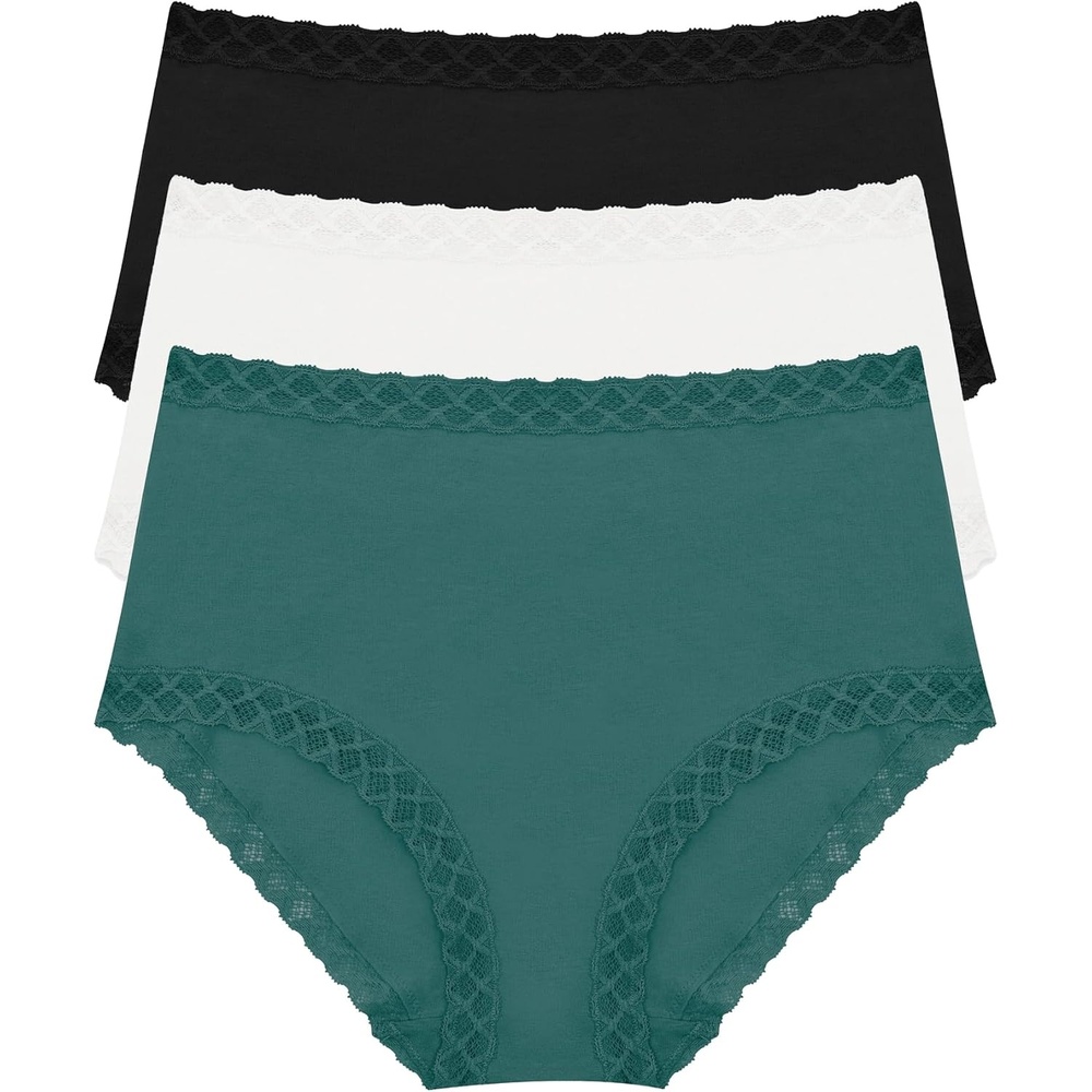 image:imageNatori Womens Bliss Full Brief 3PackAspen GreenCoconutBlack