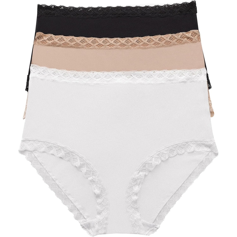 image:imageNatori Womens Bliss Full Brief 3PackBlackCafeWhite