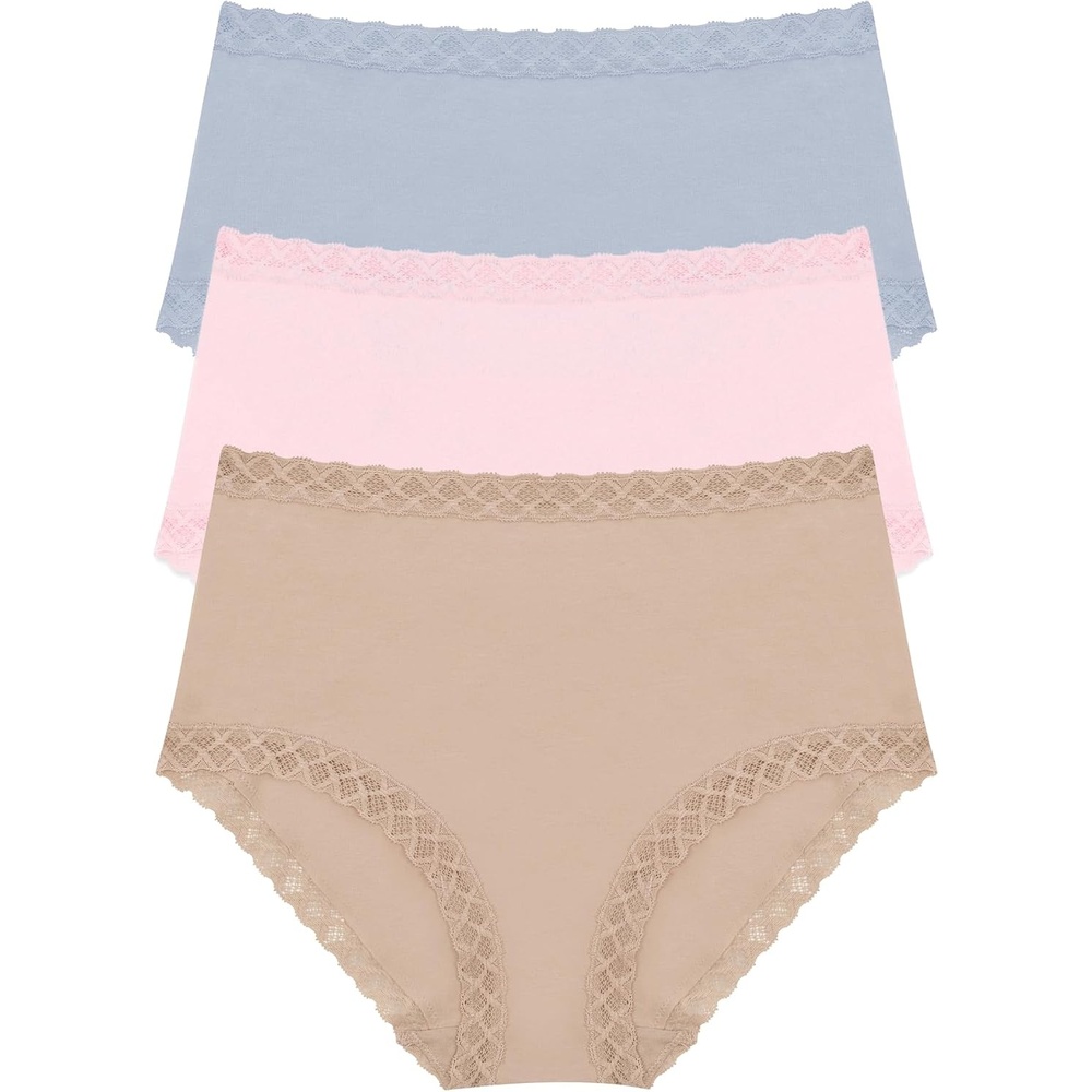 image:imageNatori Womens Bliss Full Brief 3PackBlue MistDelicate RoseLight Mocha
