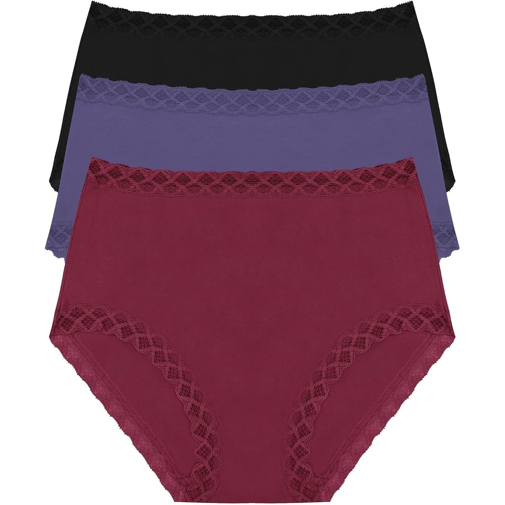 image:imageNatori Womens Bliss Full Brief 3PackDk CherryNightfallBlack