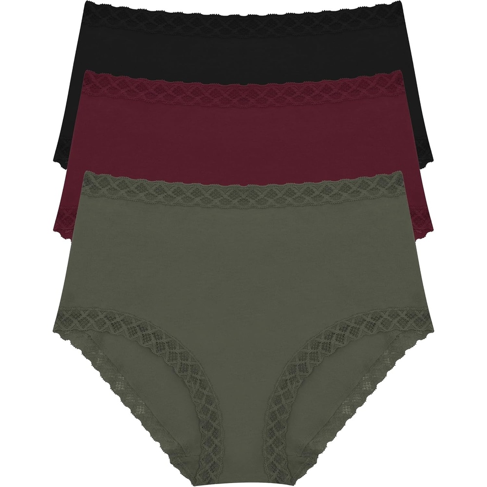 image:imageNatori Womens Bliss Full Brief 3PackFlintRoyal FigBlack