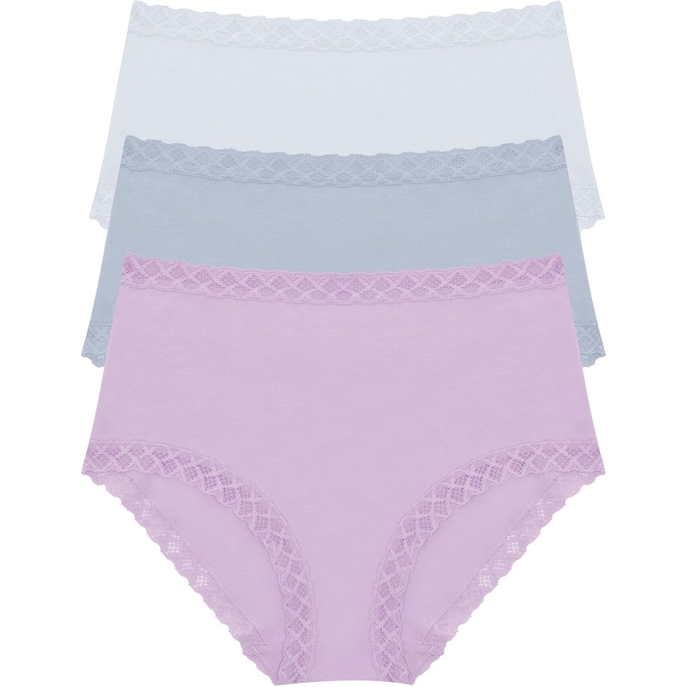 image:imageNatori Womens Bliss Full Brief 3PackFrosted SkyBlue MistViolet Tulip