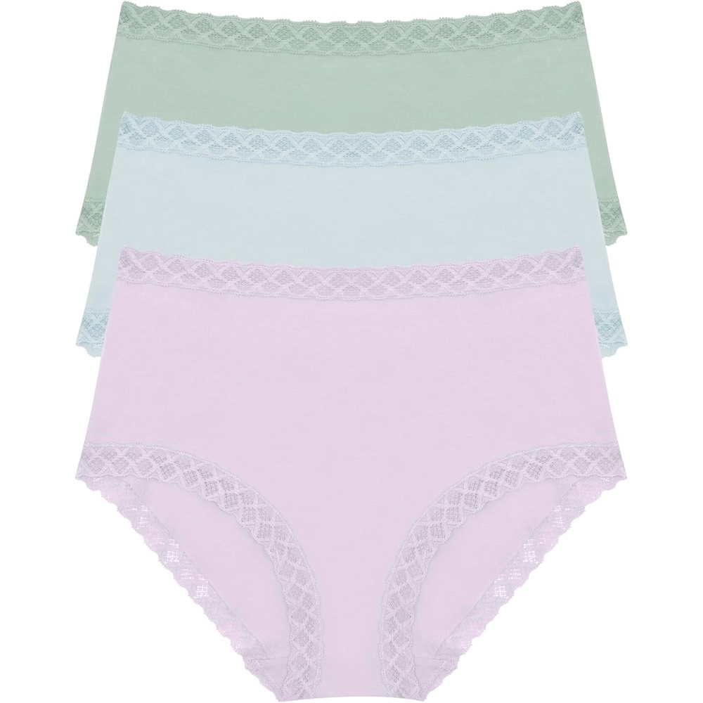 image:imageNatori Womens Bliss Full Brief 3PackLavender HazeMsty BlueMeadow