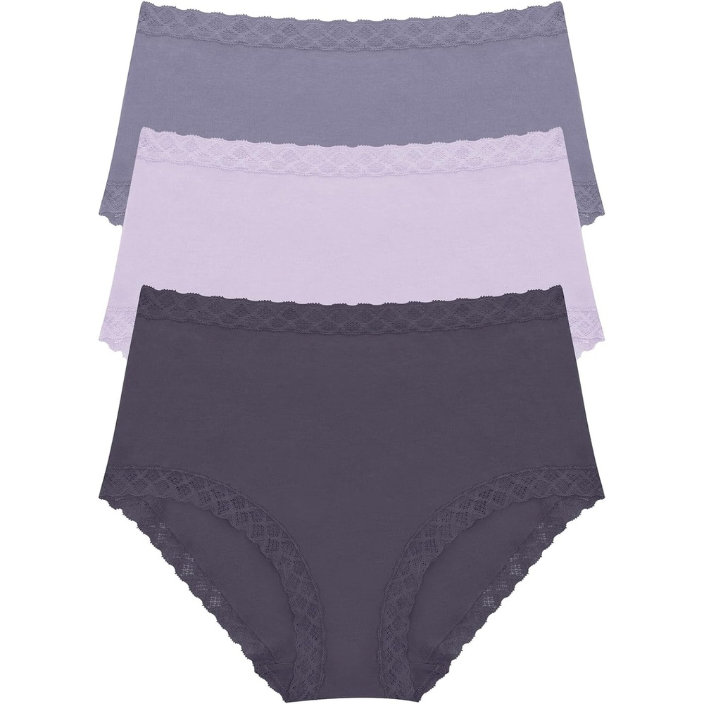 image:imageNatori Womens Bliss Full Brief 3PackTwilight HazePurple PearlGreystone