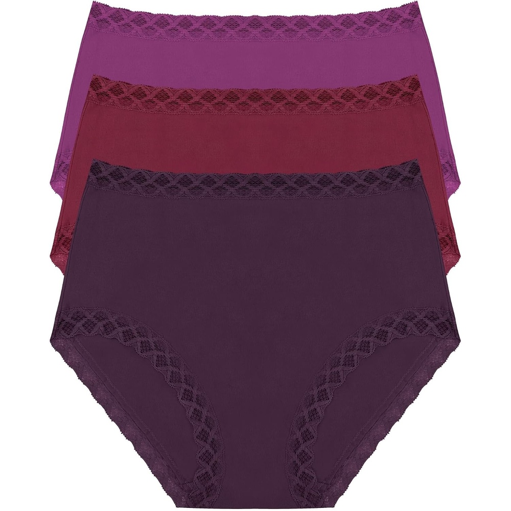 image:imageNatori Womens Bliss Full Brief 3PackVerbenaDk CherryBright Grape