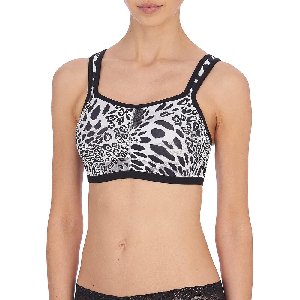 image:imageNatori Womens Natori Yogi Contour Convertible Sports BraBlack Luxe Leopard Print