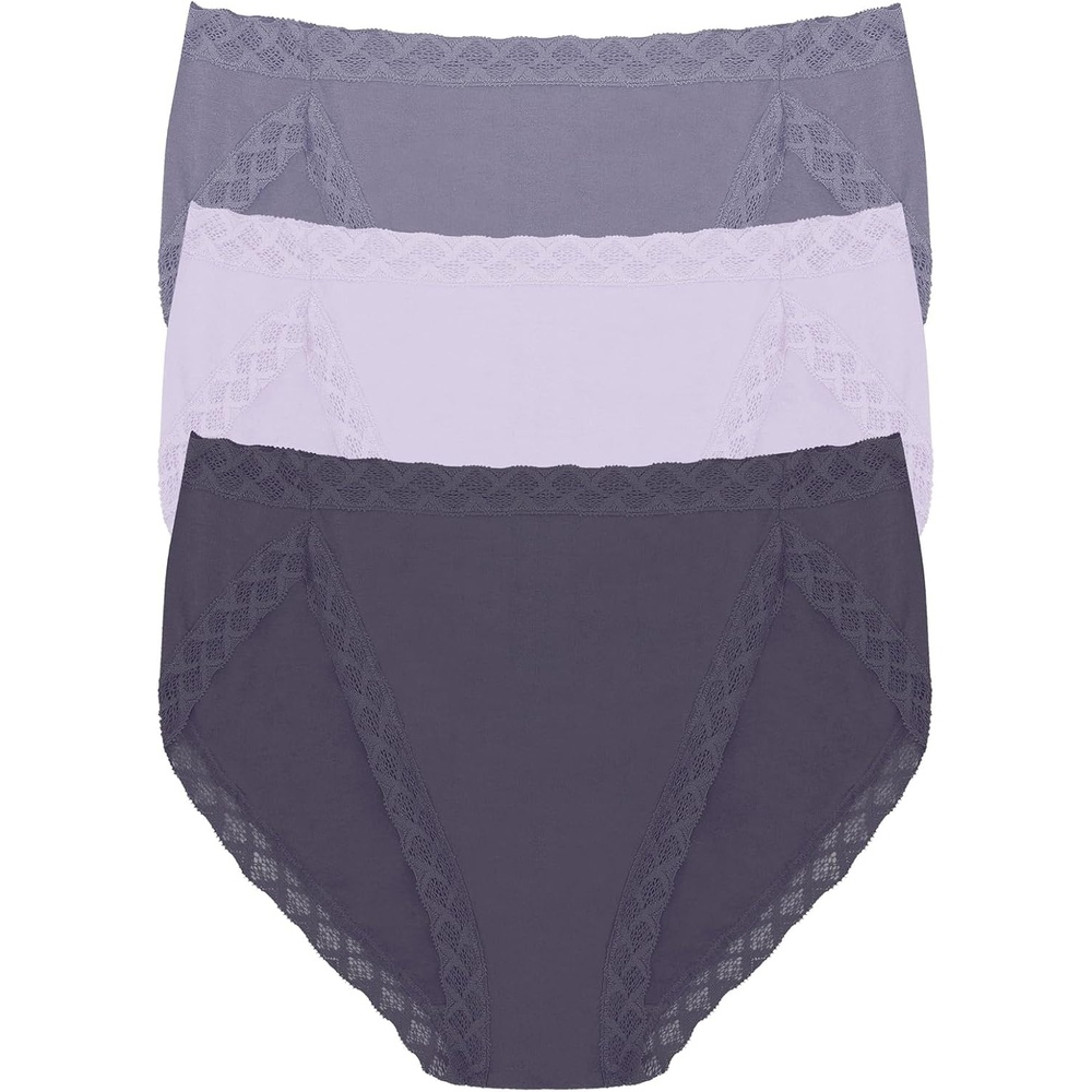 image:imageNatori Womens Pima Bliss French Cut Briefs 3 PackTwilight HazePurple PearlGreystone