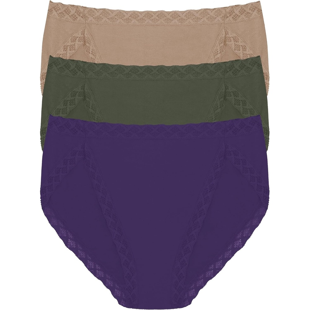 image:imageNatori Womens Pima Bliss French Cut Briefs 3 PackVivid GrapeFlintCafe