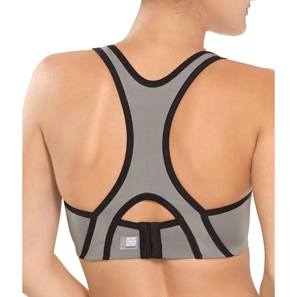 image:imageNatori Womens Power Yogi High Impact Underwire Racerback Sport BraWhiteGrey