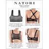 Natori Women’s Natori Yogi Contour Convertible Sports Bra(Feather Grey/White)