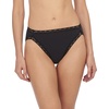 Natori Women’s Pima Bliss French Cut Briefs 3 Pack(Aspen Green/Coconut/Black)