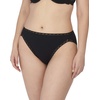 Natori Women’s Pima Bliss French Cut Briefs 3 Pack(Black)