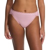 Natori Women’s Pima Bliss French Cut Briefs 3 Pack(Buff/Pink Velvet/Blue Dream)