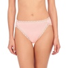 Natori Women’s Pima Bliss French Cut Briefs 3 Pack(Electric Purple/Delicate Peach/Mineral)