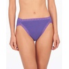 Natori Women’s Pima Bliss French Cut Briefs 3 Pack(Electric Purple/Delicate Peach/Mineral)