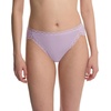 Natori Women’s Pima Bliss French Cut Briefs 3 Pack(Purple Pearl/Neon Coral/Twilight Haze)