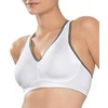 Natori Women’s Power Yogi High Impact Underwire Racerback Sport Bra(White/Grey)