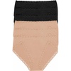 Natori Women’s Bliss French Cut 6-pack(Black/Black/Black/Cafe/Cafe/Cafe)