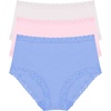 Natori Women’s Bliss Full Brief 3-Pack(Blue Iris/Soft Mulberry/Mink)