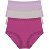 Natori Women’s Bliss Full Brief 3-Pack(Crushed Bry/Vapor/Sweet Violet)