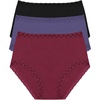 Natori Women’s Bliss Full Brief 3-Pack(Dk Cherry/Nightfall/Black)