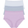 Natori Women’s Bliss Full Brief 3-Pack(Frosted Sky/Blue Mist/Violet Tulip)