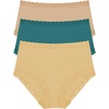 Natori Women’s Bliss Full Brief 3-Pack(Golden/Dragonfly/Cafe)