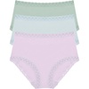 Natori Women’s Bliss Full Brief 3-Pack(Lavender Haze/Msty Blue/Meadow)