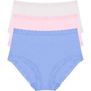 Natori Women’s Bliss Full Brief 3-Pack(Blue Iris/Soft Mulberry/Mink)
