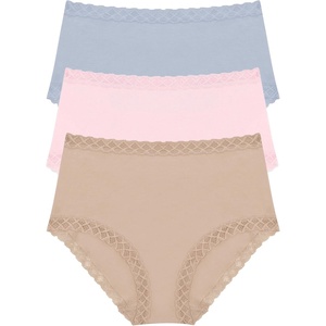 Natori Women’s Bliss Full Brief 3-Pack(Blue Mist/Delicate Rose/Light Mocha)