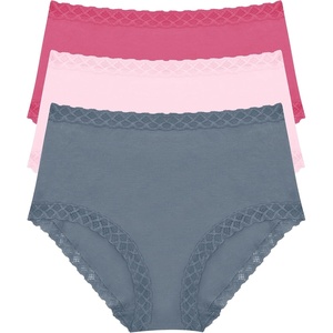 Natori Women’s Bliss Full Brief 3-Pack(Country Blue/Soft Mulberry/Fuchsia Rs)