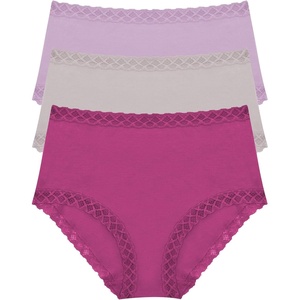 Natori Women’s Bliss Full Brief 3-Pack(Crushed Bry/Vapor/Sweet Violet)