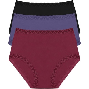 Natori Women’s Bliss Full Brief 3-Pack(Dk Cherry/Nightfall/Black)