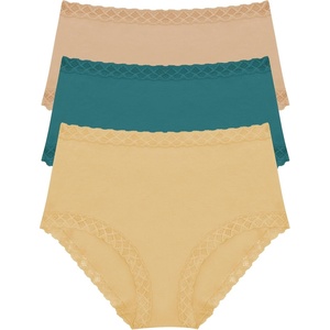 Natori Women’s Bliss Full Brief 3-Pack(Golden/Dragonfly/Cafe)