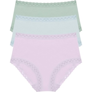Natori Women’s Bliss Full Brief 3-Pack(Lavender Haze/Msty Blue/Meadow)