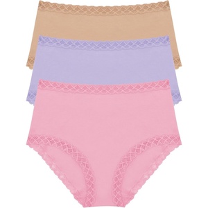 Natori Women’s Bliss Full Brief 3-Pack(Pink Nectar/Lilac Dream/Cafe)