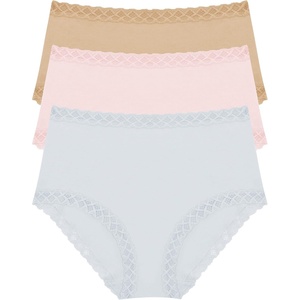 Natori Women’s Bliss Full Brief 3-Pack(Quarry/Pink Sky/Cafe)