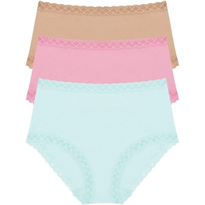 Natori Women’s Bliss Full Brief 3-Pack(Whipped Mint/Cafe/Pink Nectar)