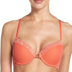 Natori Women’s Feathers Front Close T-Back(Orange Coral)